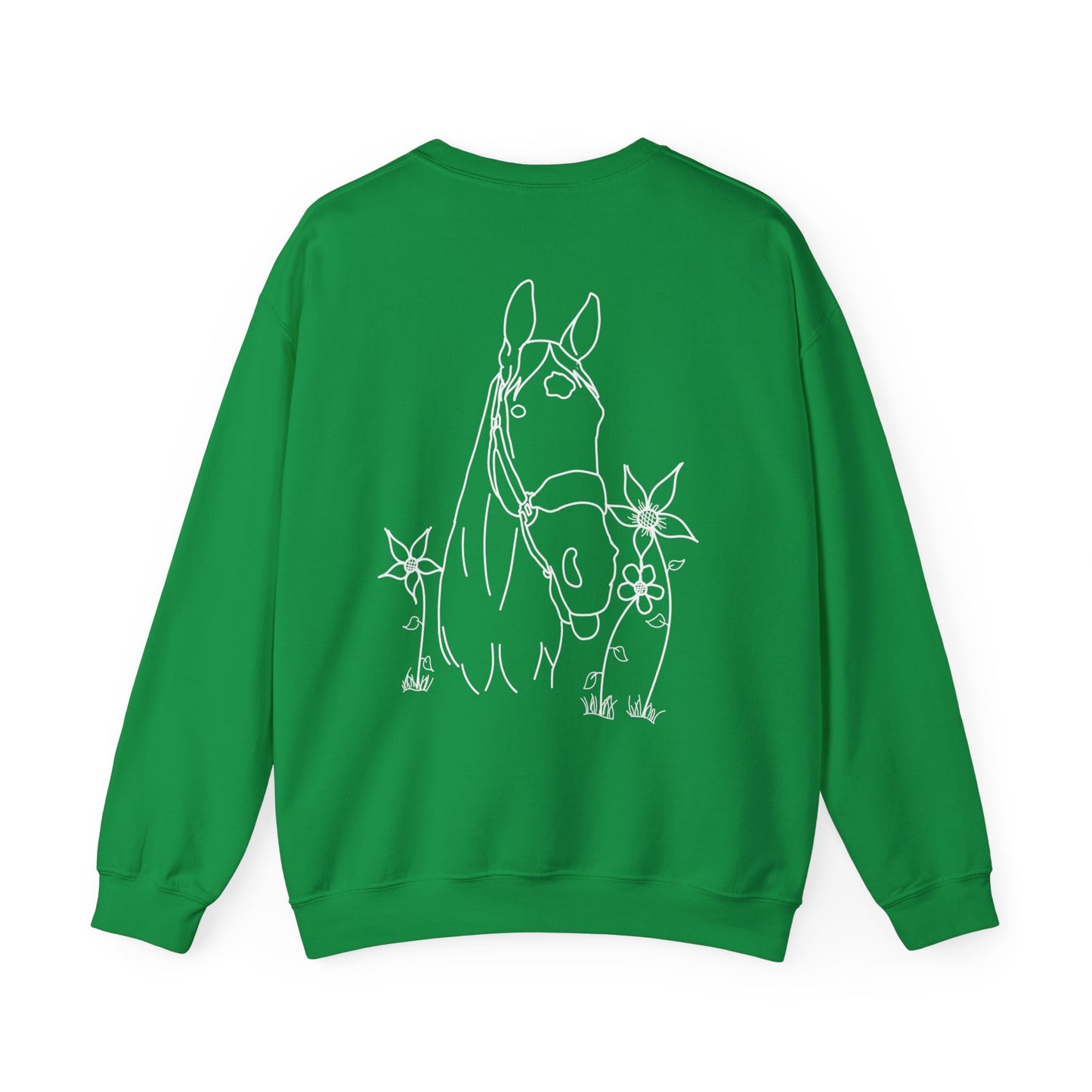 Horse With Flowers Crewneck