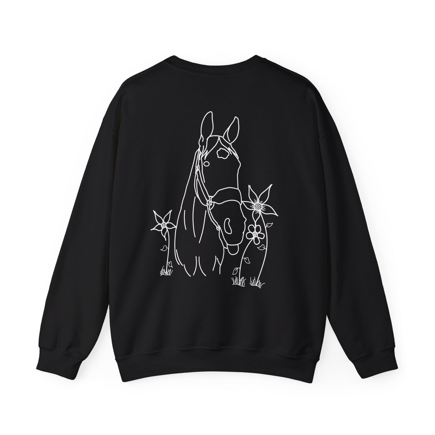 Horse With Flowers Crewneck