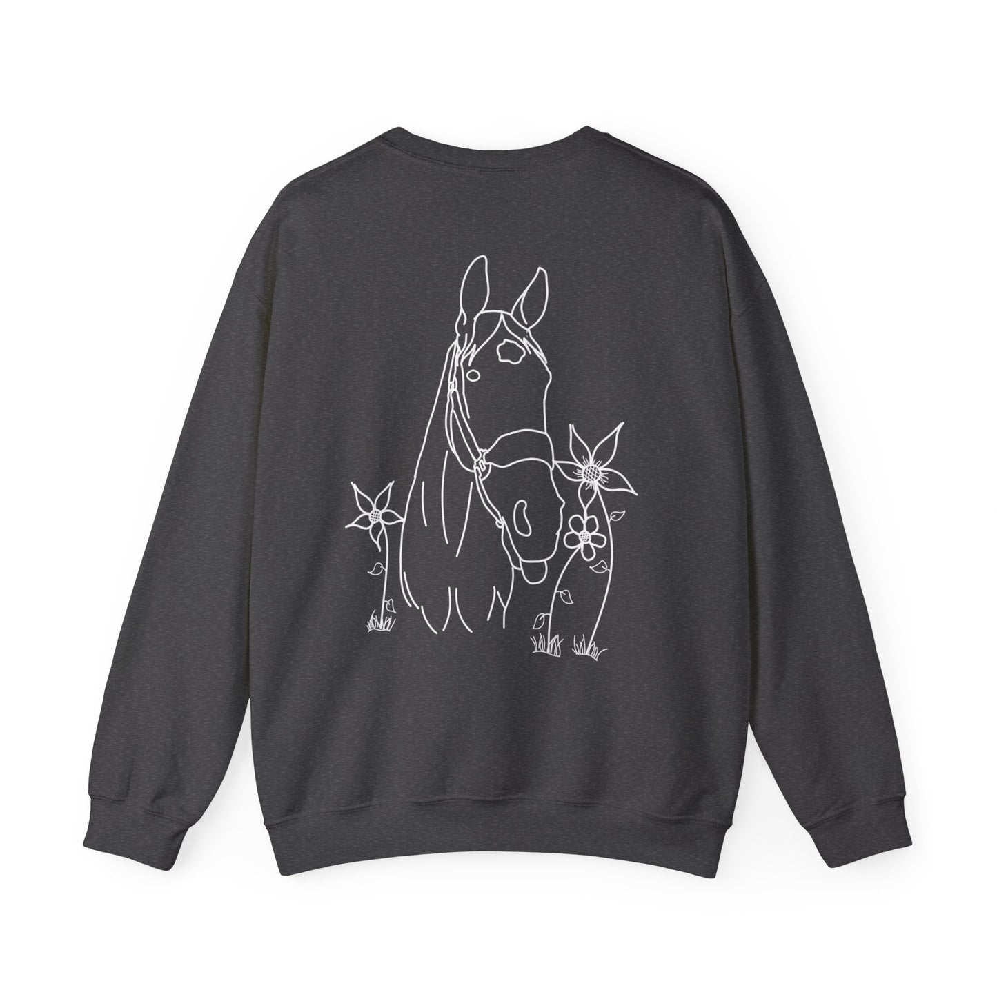 Horse With Flowers Crewneck